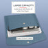 Toplive Waterproof A4 Document File Folder, Thin PU Leather Envelope Organizer, Magnetic Closure, Storage Case, Blue