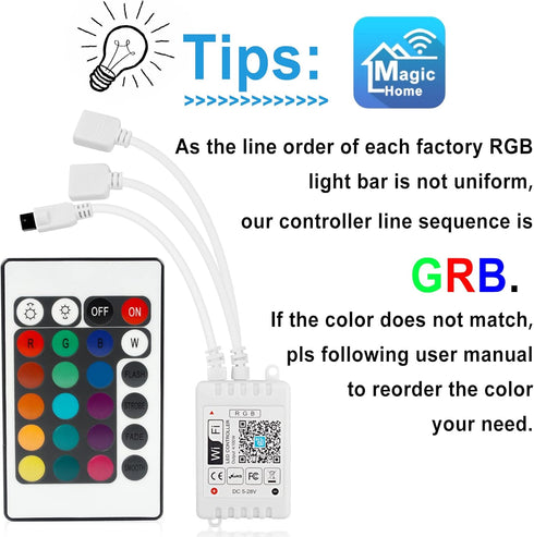 4PIN 2-Ports 5V/12V/24V 5050 3528 5630 RGBZONE WiFi RGB LED Controller, Smart LED Light Strip Controller, DC for SMD