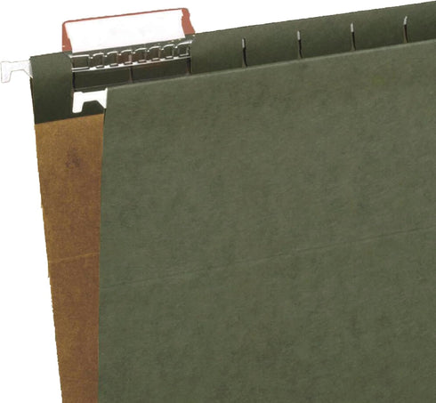 School Smart Hanging File Folders, Legal Size, 1/3 Cut Tabs, Pack of 25, Green