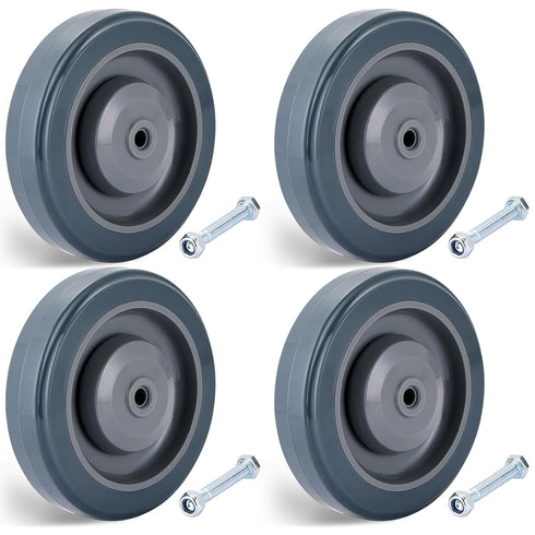 Shopping Cart Wheels Replacement | 4 Pack Shopping Cart Caster, 5-inch Diameter