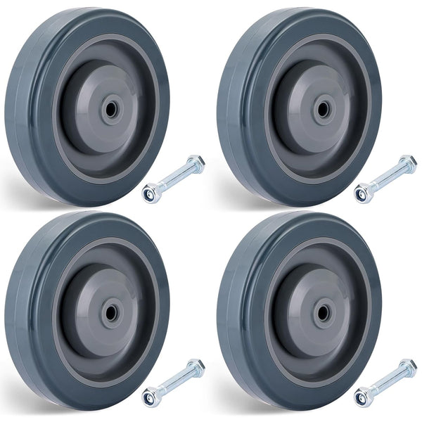 Shopping Cart Wheels Replacement | 4 Pack Shopping Cart Caster, 5-inch Diameter