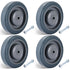 Shopping Cart Wheels Replacement | 4 Pack Shopping Cart Caster, 5-inch Diameter
