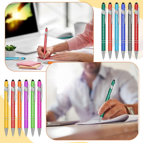 Yeaqee 24 Pcs Inspirational Ballpoint Pens with Bible Verses, Black Ink Stylus Tip for Home Office School Supplies