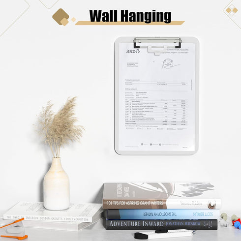 Hongri 2 Pack Plastic Clipboards with Pen Holder, 8.5x11 Letter Size for Classroom, Office, School