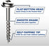 Kreg SML-C250-50 Zinc Pocket-Hole Screws, 2 1/2 Inch, 8 Coarse Thread, Maxi-Loc Head (50 Count)
