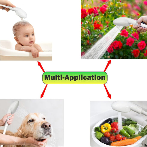 4m/13.12ft Sink Spray Hose Portable Faucet Sprayer Garden, Shampoo Sprayer Handheld Shower Head Spray Hose for Pets
