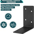 20Pcs Braces,4"x4"x2" 2mm Brackets,90 Corner Black L Brackets for Wood,Heavy Duty Steel Black Raised Garden Bed Corner