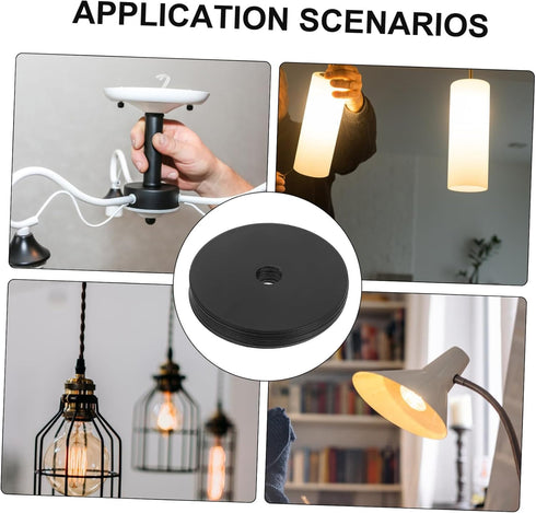 10pcs BESPORTBLE Lamp Covers Circles for Table Floor Lamps Sturdy Iron Shade Holder for Rewiring and Repair Disc