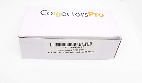 Pc Accessories - Connectors Pro 25-Pack 2X4 8 Pins 2.54mm 0.1" Ptich Dual Rows IDC Socket for Flat Ribbon Cable, 8P FC Connector