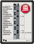 Quartet In/Out Board, 11" x 14", DuraMax Porcelain, Classic Gray, Black Frame, 18 Names
