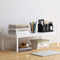 YGYQZ Wood Office Desk Shelf Organizer, Cute Dresser Top Storage Rack for Women, Men, Kids, Aesthetic Bookshelf (White)