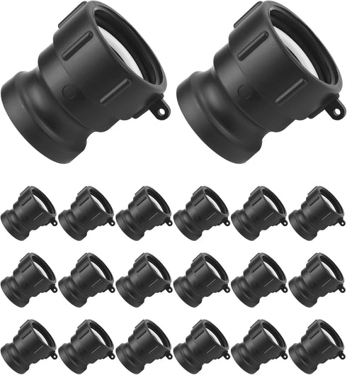 QWORK Poly Cam Lock Fittings, 20 Pack 2” Part A Cam Groove Hose Fitting, 2" Male Adapter x 2" Female Thread