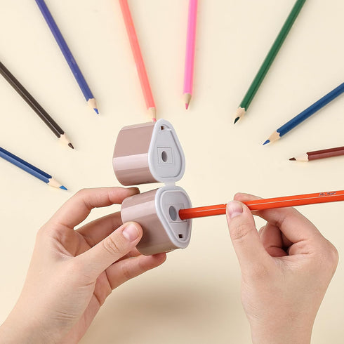 Mr. Pen Pencil Sharpener for Colored Pencils, 3 Pack, 3 Hole Manual Handheld Pencil Sharpeners