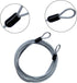 GOMRQING 30FT 3mm (1 Pack) Outdoor Travel Long Security Cable Lock,Braided Steel Coated Safety Cable Luggage