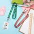 Outus 5 Pieces Teacher Lanyard Keychain with ID Badge Holder for Women, Novelty Education Themed Lanyards