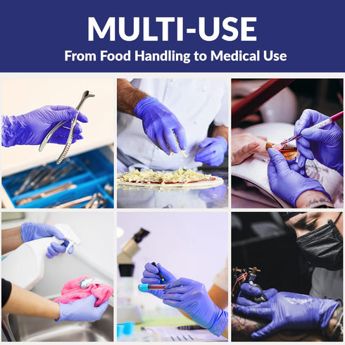 Klex Lavender Nitrile Exam Gloves - Medical Grade, Powder Free, Latex Free, Food Safe