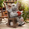 Elephant Decor Garden Statues - Lucky Miniature Solar Sculpture for Patio and Home Yard