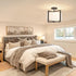 2 Fabric Ceiling Light Fixture Lights Boho Flush Mount Ceiling Lights Hand-Woven Rattan Drum Chandelier Farmhouse Light