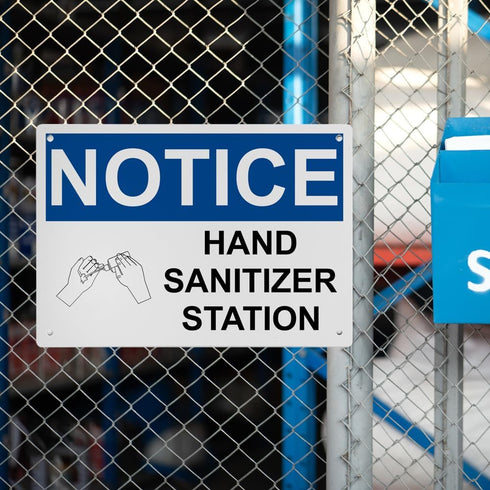 Voodoxo 8 12 Weatherproof OSHA Wash Hands Sign (Hand Sanitizer Station) Portrait Vertical in" x in" Indoor Outdoor UV