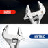 WORKPRO Adjustable Wrench, 8-inch Heavy Duty Spanner with Inch/Metric Scale, Chrome Plated Cr-V Steel