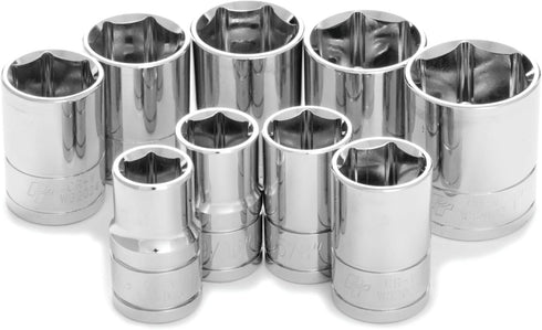 Performance Tool W32002 1/2-Inch Drive SAE Socket Set, 9-Piece