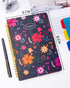 Spiral Notebooks 5 Subject 5-Pack College Ruled Hardcover with Removable Dividers 160 Pages/80 Sheets Each, A5(8.5 "x 5.7") Cute Blooming Floral, for Students Office Business Diary Book