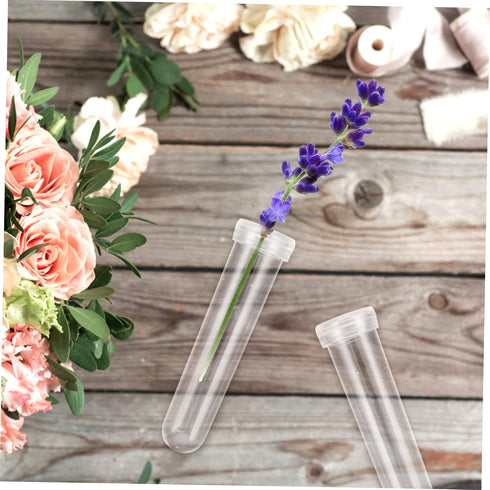 50pcs Transparent Flower Water Tubes for Fresh Flower Storage Premium Plastic Nutrient Vials for Floral Arrangements