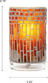 TA23007 1 6.75-Inch Dale Tiffany Light Accent Lamp Handcrafted Mosaic Art Glass Shade, Calico - Multi-Color, Tall