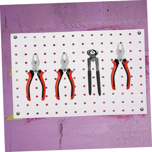 balacoo Metal Pegboard Panel for Wall-Mounted Garage Tools Sturdy Tool Organizer Wall Mount with Classic White Finish