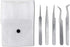 Microdissection Forceps Set with 5 Fine Point Forceps