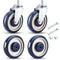 4 Pack Shopping Cart Replacement Wheels Kit 5-inch Stem Caster Wheels with