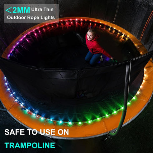 Outdoor String Lights, Rope Lights with Remote, Waterproof String Lights Outdoor Fairy Lights Twinkle Lights