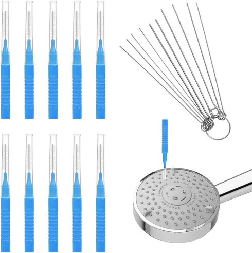 10pcs Shower Head Cleaning Tool, Cleaner Picks with 10 Anti-Clogging Brushes for Shower Head Nozzle