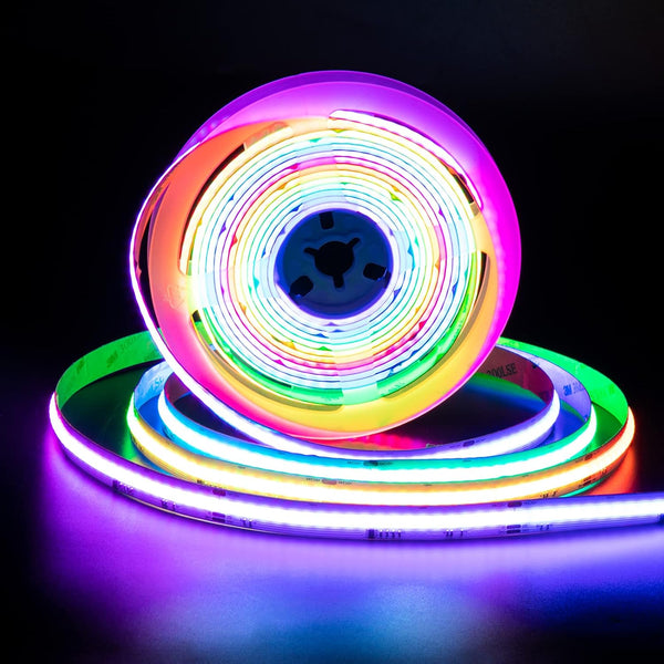 PAUTIX Dotless LED Lights,RGB Smart IC COB LED Strip Lights Addressable 16.4ft,UL-Listed