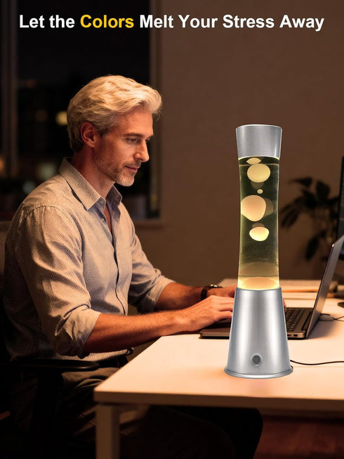 Remote,17-Color Lamp,15.5 Inch AONESY Liquid Motion Lamps with Changing Mood Large LED Night Light, Soothing Table Lamp