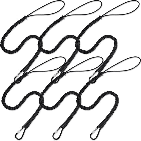 LEIFIDE 6 Pack Tool Lanyard Tether with Adjustable Loop End, Weight Limit 8KG/17.6lb, Aluminum Screw Lock