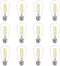 Dimmable LED Edison Bulbs, 6W Equivalent to 60W, E26 5000K ST58/ST19, 12 Pack Antique Flexible Spiral