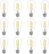 Dimmable LED Edison Bulbs, 6W Equivalent to 60W, E26 5000K ST58/ST19, 12 Pack Antique Flexible Spiral
