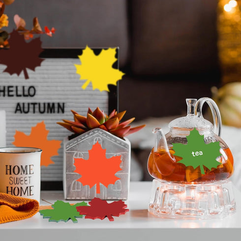 Glenmal 540 Sheets Fall Leaf Sticky Notes, Autumn Sticky Notepads in Maple Leaves Shape for Thanksgiving Office