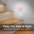 AOWULA Pink Glitter Night Light,Night Lights Plug into Wall Decor for Stairway/Hallway/Kitchen,Dusk to Dawn Sensor