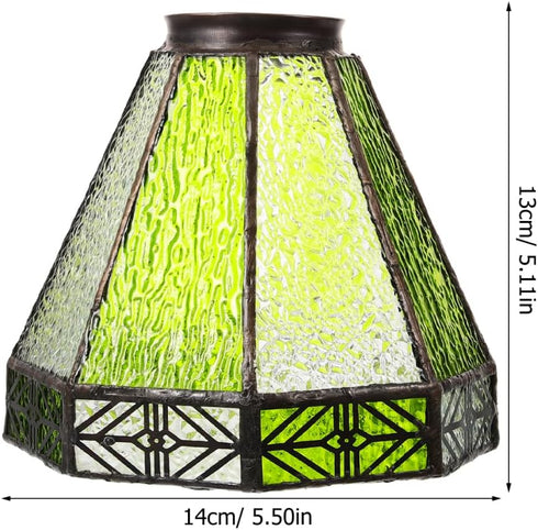 Angoily Vintage Green Glass Lampshade for Pendant Light - Mediterranean Style Replacement Shade for Restaurant Bar Home