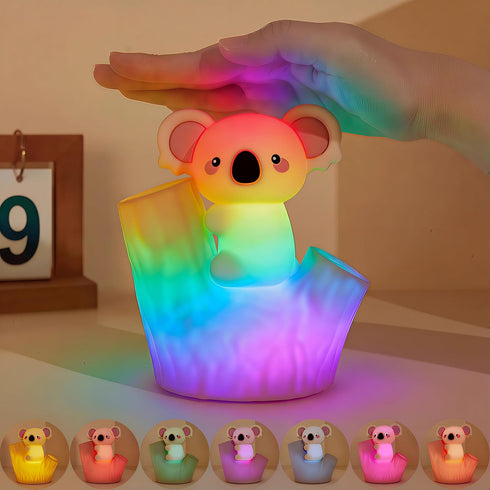 ChuangMaiShi Koala Tap Night Light USB Rechargeable Dimmable Timer RGB Color Changing Silicone