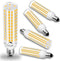 JDE11 LED Bulb 100W Equivalent Halogen Bulbs, Dimmable T4 Mini Candelabra E11, Warm White 3000K, 10W 1000LM, 5 Pack