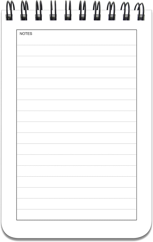 BookFactory To Do List Notebook/Journal, 120 Pages, 3.5 x 5.25, Durable Translucent Cover, Wire-O Bound