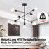 M10 10 12 Inches Lnrueg Matte Black Threaded Extension Rod, PCS Threaded Extension Rod for Pendant Light, Island