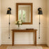 YJQHXY Set 2 3-Prong of Black & Gold Wall Sconces, Plug-in or Hardwired, Adjustable Metal Shade, Reading Lights