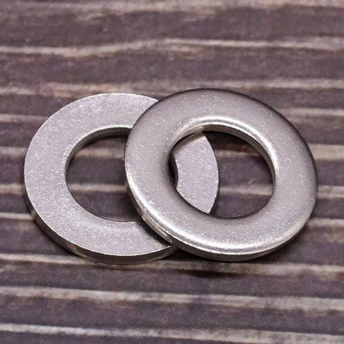 3/8" ID Stainless Steel Flat Washer, Bright Finish, 304 Stainless Steel 18-8, 25 PCS