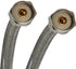 Fluidmaster B4F30 Faucet Connector, Braided Stainless Steel - 1/2 F.I.P. Thread x 1/2 F.I.P. Thread, 30-Inch