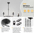 Arncmiv Golden,24 inch) Pendant Light Fixture Chain,Heavy Duty Chain for Light Fixture,Black Ceiling Light Fixture