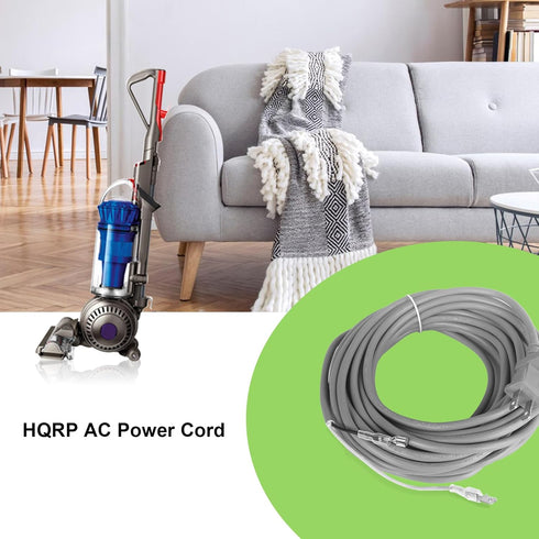 36ft Vacuum Cleaner Replacement Cord for Dyson DC33, DC41, DC65 Upright Vacuum Cleaner, AC Power Cord Polarized Plug